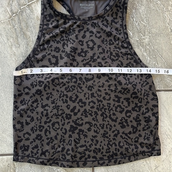 🖤 Athleta Lot Bundle 2 Crop Tanks / Bra Top size Small / Medium Black Leopard - Picture 13 of 14